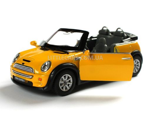 Іграшкова металева машинка Kinsmart Mini Cooper S Convertible жовтий KT5089WRY фото