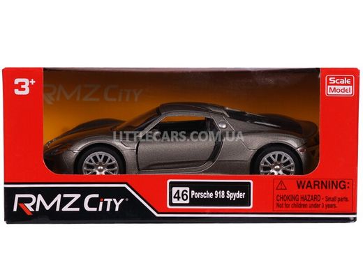 Іграшкова металева машинка RMZ City Porsche 918 Spyder темно-сірий 554030DG фото