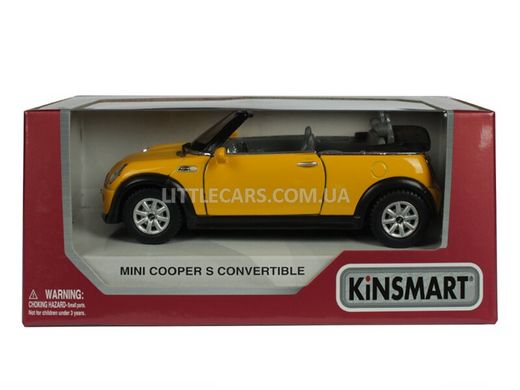 Моделька машины Kinsmart Mini Cooper S Convertible желтый KT5089WRY фото