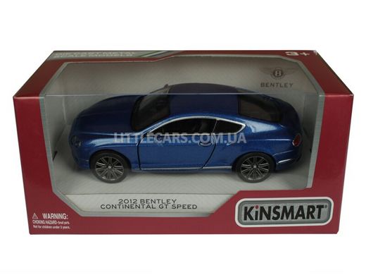Іграшкова металева машинка Kinsmart Bentley Continental GT Speed 2012 синій KT5369WB фото