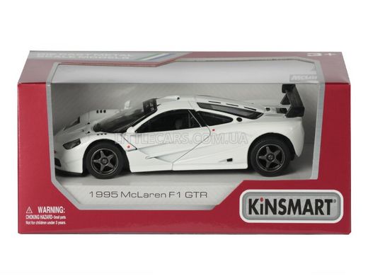 Іграшкова металева машинка Kinsmart McLaren F1 GTR 1995 білий KT5411WW фото