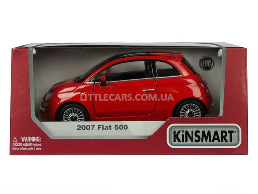 Іграшкова металева машинка Kinsmart Fiat 500 2007 червоний KT5345WR фото