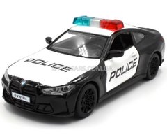 Поліцейська металева машинка BMW M4 G82 Автопром 68701j 1:33 чорна 68701j фото
