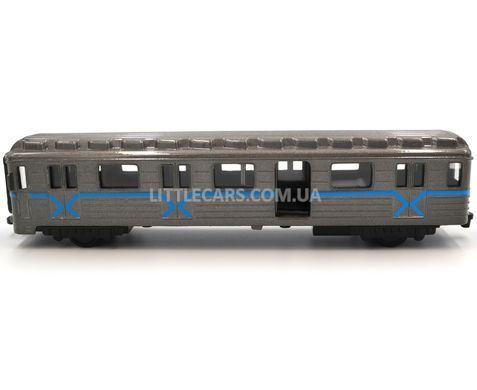 Іграшковий вагон метро 1:110 Автопром 7875 сірий 7875G фото