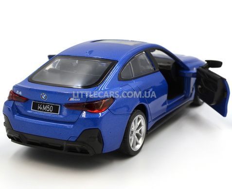 Модель машини BMW I4 M50 2021 Автопром 68720 1:34 синя 68720B фото