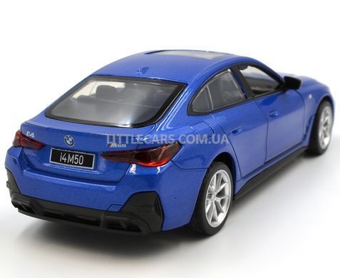 Модель машини BMW I4 M50 2021 Автопром 68720 1:34 синя 68720B фото