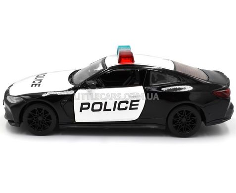 Полицейская металлическая машинка BMW M4 G82 Автопром 68701j 1:33 черная 68701j фото