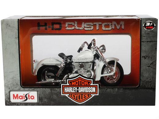 Мотоцикл Maisto Harley-Davidson 1952 K Model 1:18 белый 3936037W фото