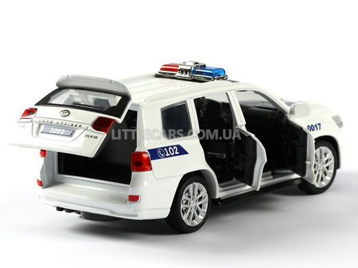 Іграшкова металева машинка Автопром Toyota Land Cruiser 200 поліція 78443 фото