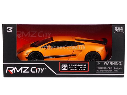 Іграшкова металева машинка RMZ City Lamborghini Gallardo LP 570-4 Superleggera помаранчева матова 554998MAO фото