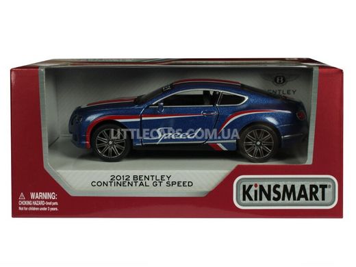 Моделька машины Kinsmart Bentley Continental GT Speed 2012 синий с наклейкой KT5369WFB фото