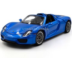 Металева модель машини Porsche 918 Spyder Автопром 68243A 1:24 синій 68243AB фото