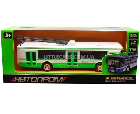 Іграшковий Тролейбус Автопром 6407 зелений 6407G фото