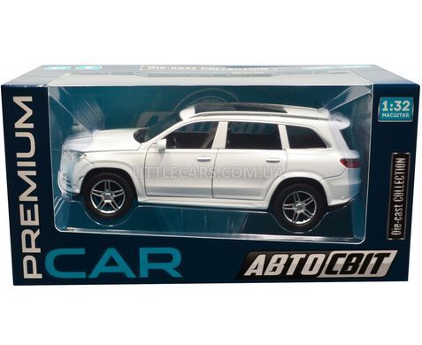 Іграшкова машинка Mercedes-Benz GLS 580 (X167) 1:32 Автосвіт AP-1813 білий з багажником AP-1813W фото