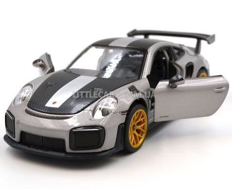 Модель машини Porsche 911 GT2 (991) GT2 RS Scale Автопром 68705 1:32 сірий 68705G фото