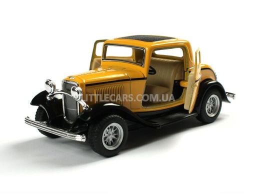 Моделька машины Kinsmart Ford 3-Window Coupe 1932 желтый KT5332WY фото