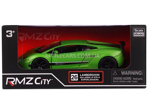 Іграшкова металева машинка RMZ City Lamborghini Gallardo LP 570-4 Superleggera зелена матова 554998MAGN фото