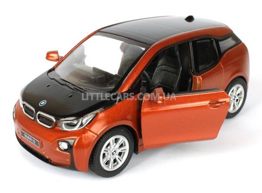 Іграшкова металева машинка Kinsmart BMW i3 помаранчевий KT5380WO фото