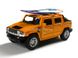 Моделька машины Kinsmart Hummer H2 SUT 2005 желтый с доской для серфинга KT5097WSBY фото 1