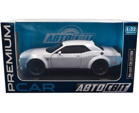 Іграшкова металева машинка Dodge Challenger SRT Hellcat 1:32 Автосвіт AP-1992 сірий AP-1992G фото