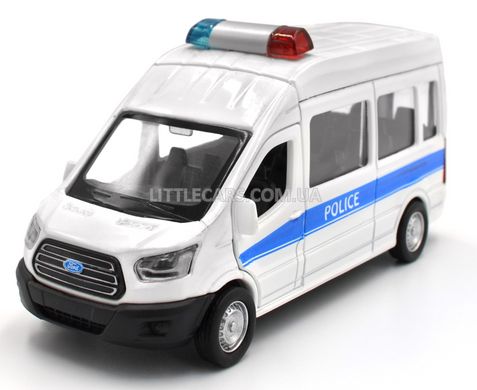 Поліцейська модель машини Ford Transit Police 1:52 Автопром 4373 білий 4373P фото