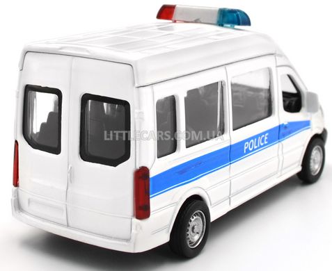 Полицейская модель машины Ford Transit Police 1:52 Автопром 4373 белый 4373P фото