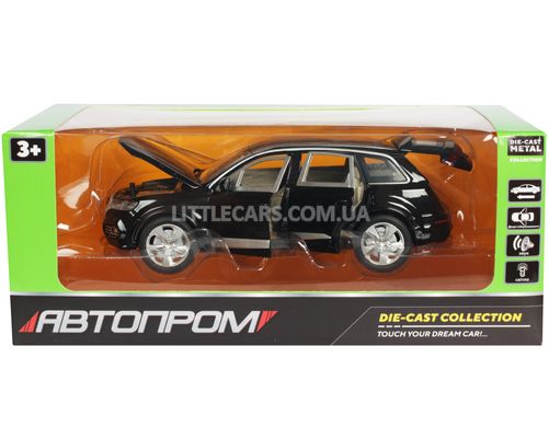 Іграшкова металева машинка Автопром Audi Q7 1:25 чорна 7689BL фото