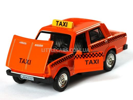 Іграшкова металева машинка Автосвіт ВАЗ 2107 Taxi помаранчевий AS2097O фото