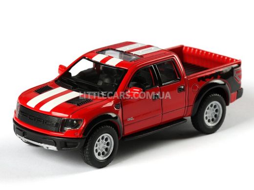 Моделька машины Kinsmart Ford F-150 SVT Raptor Super Crew красный с наклейкой KT5365WFR фото