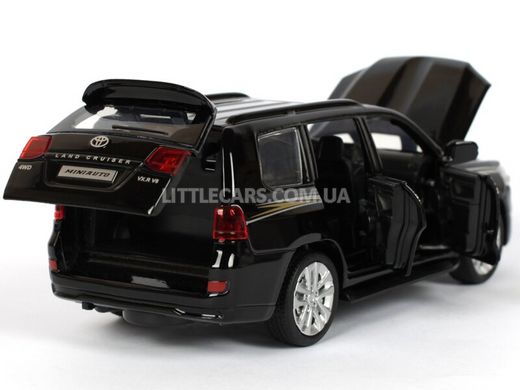 Металлическая модель машины Автопром Toyota Land Cruiser 200 1:32 черный 6608BL фото