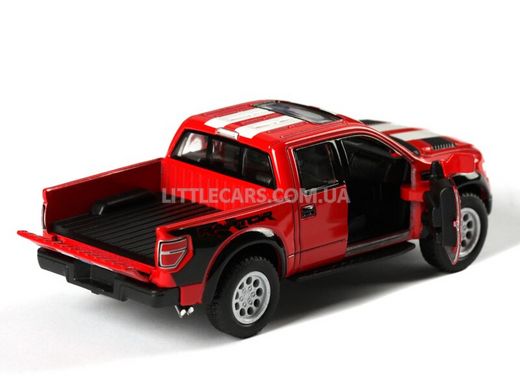 Іграшкова металева машинка Kinsmart Ford F-150 SVT Raptor Super Crew червоний з наклейкою KT5365WFR фото