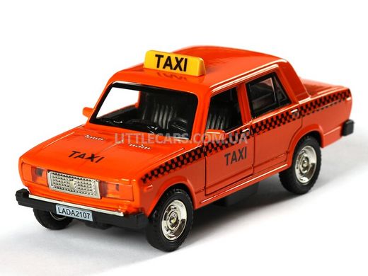 Іграшкова металева машинка Автосвіт ВАЗ 2107 Taxi помаранчевий AS2097O фото
