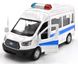 Поліцейська модель машини Ford Transit Police 1:52 Автопром 4373 білий 4373P фото 2