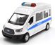 Поліцейська модель машини Ford Transit Police 1:52 Автопром 4373 білий 4373P фото 1