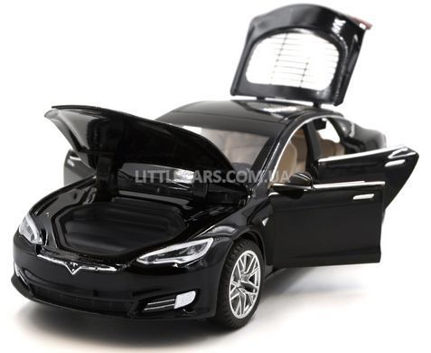 Іграшкова металева машинка Tesla Model S 2016 100D 1:32 Автосвіт AP-1823 чорна AP-1823BL фото
