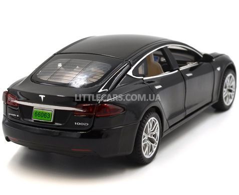 Іграшкова металева машинка Tesla Model S 2016 100D 1:32 Автосвіт AP-1823 чорна AP-1823BL фото