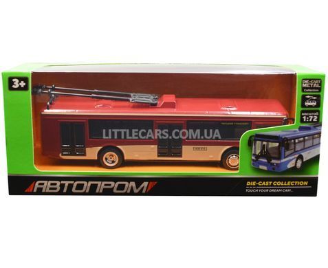 Іграшковий Тролейбус Автопром 6407 червоний 6407DR фото