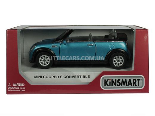 Іграшкова металева машинка Kinsmart Mini Cooper S Convertible синій KT5089WRB фото