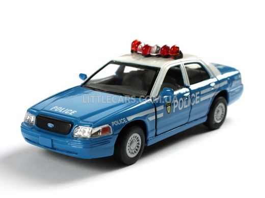 Металлическая модель машины Kinsmart Ford Crown Victoria Police Interceptor синий KT5342AWB фото