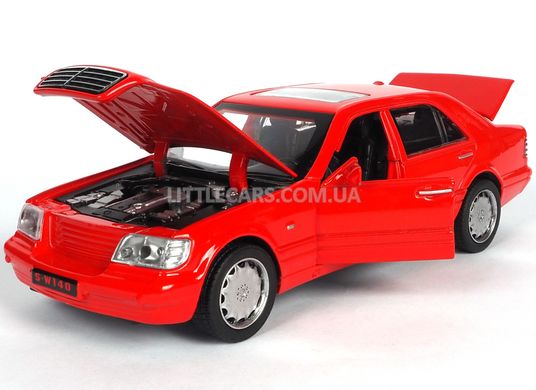 Металлическая модель машины Автопром 32014 Mercedes W140 1:32 красный 32014R фото