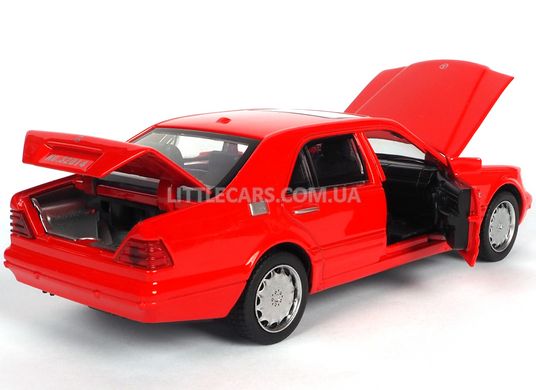Іграшкова металева машинка Автопром 32014 Mercedes W140 1:32 червоний 32014R фото
