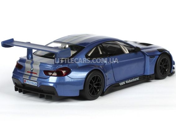 Металлическая модель машины Автопром BMW M6 GT3 1:24 синяя 68255B фото