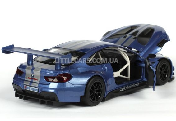 Металлическая модель машины Автопром BMW M6 GT3 1:24 синяя 68255B фото