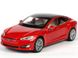 Іграшкова металева машинка Tesla Model S 2016 100D Автопром 6614 1:32 червона 6614R фото 1