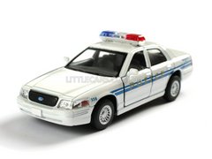 Іграшкова металева машинка Kinsmart Ford Crown Victoria Police Interceptor білий KT5342WW фото