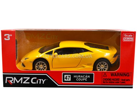 Іграшкова металева машинка Lamborghini Huracan LP 610-4 coupe 1:39 RMZ City 554996 жовтий 554996Y фото