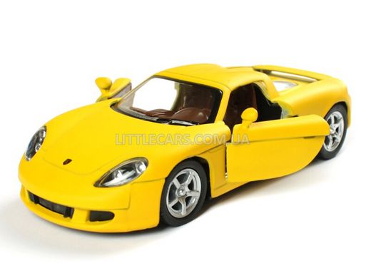 Іграшкова металева машинка Kinsmart Porsche Carrera GT жовтий матовий KT5371WY фото