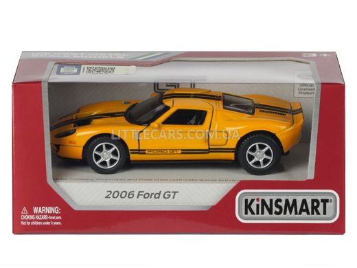 Іграшкова металева машинка Kinsmart Ford GT 2006 жовтий KT5092WY фото