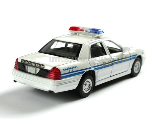 Металлическая модель машины Kinsmart Ford Crown Victoria Police Interceptor белый KT5342WW фото