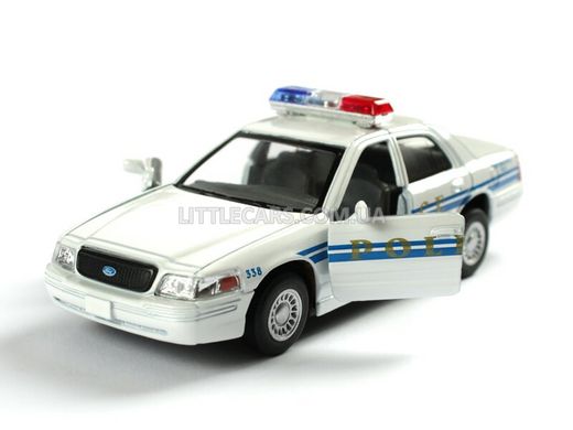 Металлическая модель машины Kinsmart Ford Crown Victoria Police Interceptor белый KT5342WW фото
